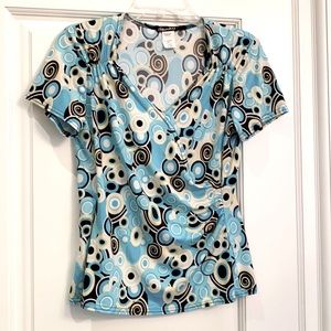 Retro style top with crossover front